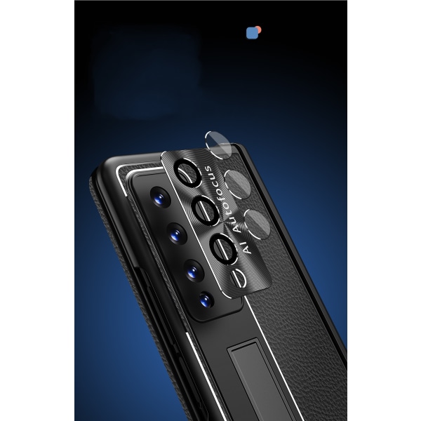Til Samsung Galaxy Z Fold 4 2022 Magnetisk Etui 4-i-1 Hængsel S Pen Holder Luksus Læder Cover med Pen, Fuld Beskyttelse