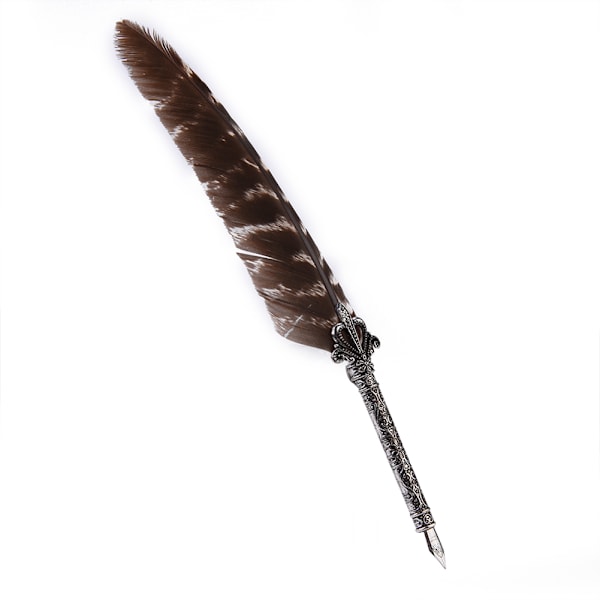 Retro Klassisk Stil Fjerpen Dip Pen Kontor Skilt Pen Gaveæske til Jul