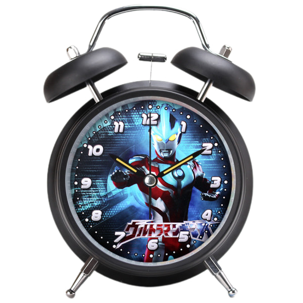 Cartoon Alarm Clock, 4 Inch Round Alarm Clock Does Not Tick, Super Silent Alarm Clock with Night Light for Boys Bedroom