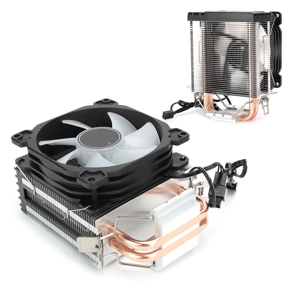 CR1200 CPU-køler 2 varme rør tårn køling fans køleplade computer tilbehør