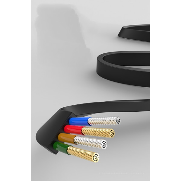Indragbar snabbladdningskabel, 3A 3 FT Multi One-Way Indragbar 3-i-1 USB-laddningskabel kompatibel med mobiltelefoner/surfplattor