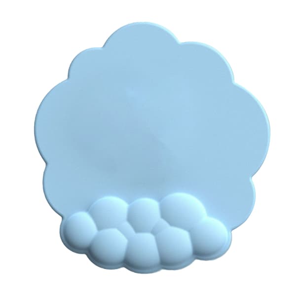Cloud Musematte Håndleddsstøtte Memory Foam Forhindrer Glidning Ergonomisk Håndleddsstøtte for Datamaskin Bærbar PC Spill Blå