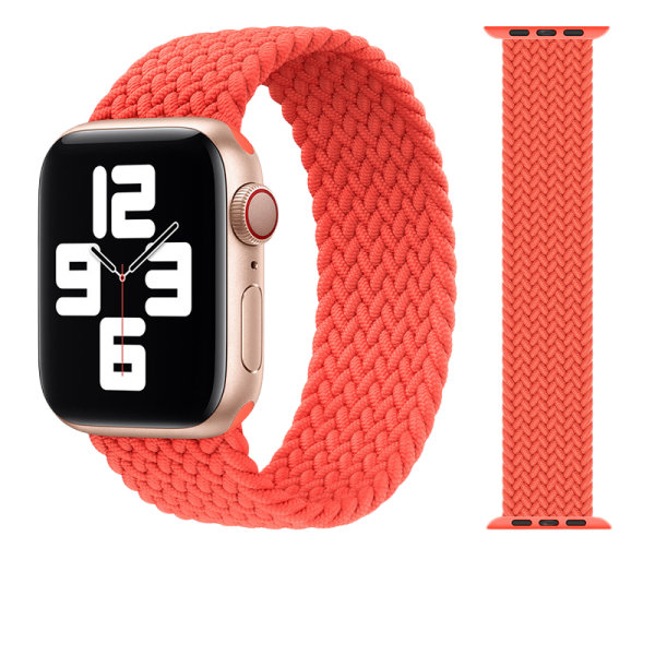 Til silikone solorem, kompatibel med Apple Watch-rem 38mm 40mm 41mm 42mm 44mm 45mm, elastisk silikone flettet elastisk sportsrem til iWatch-serie