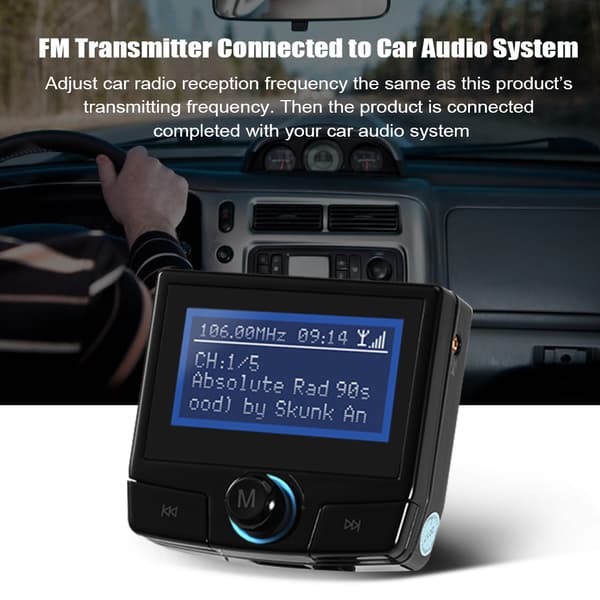 DAB DAB+ mottaker tuner FM-sender USB-lader med antenne