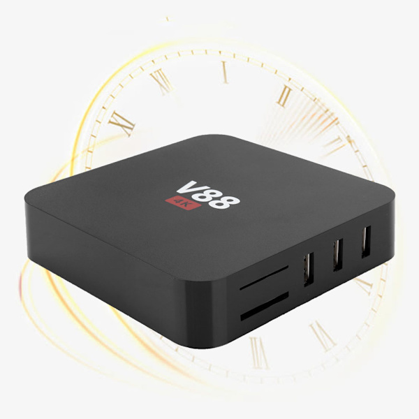 V88 1G+8G USB Smart TV BOX for Android 7.1 RK3229 Quad core CPU 2160P 5V 2A