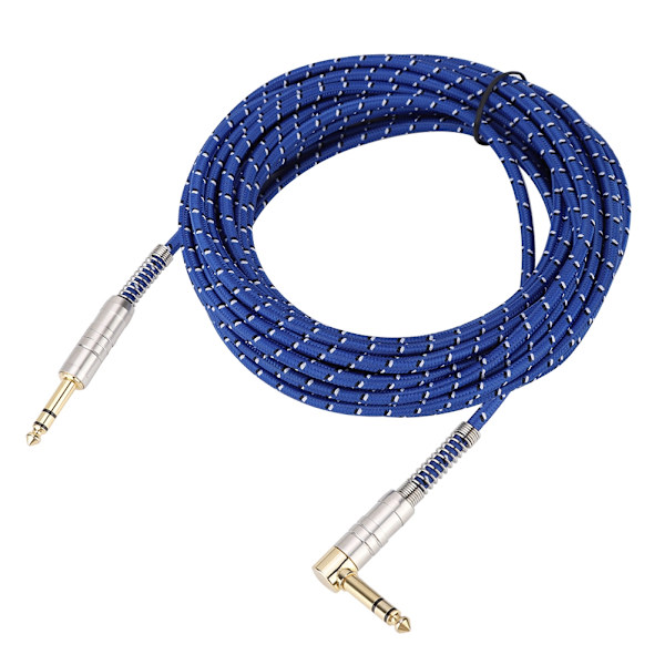 6,35 mm hann til hann rett hode til albuehode stereo lydkabel pluggadapterledning (10 m)