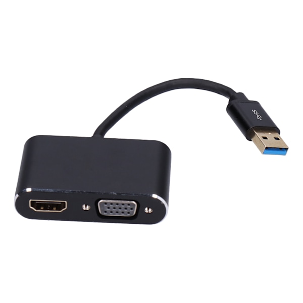 ONTEN USB3.0 till VGA-adapter Snabb överföring Effektiv värmeavledning 4 visningslägen Displaykonverter för OS X XP