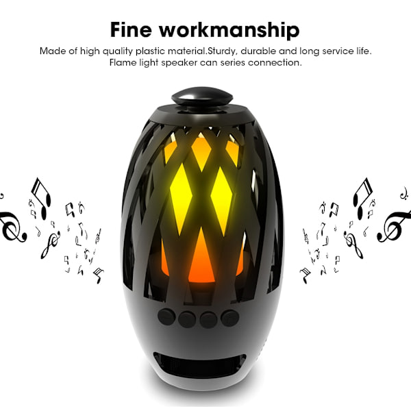 BTS596 Flamme Lygte Bluetooth Højttaler USB Interface Serieforbindelse V4.2 Højttalerboks