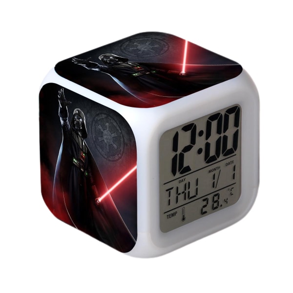 Star Wars Alarm Clock Movie The Force Awakens LED-vækkeur Firkantet ur Digitalt vækkeur med tid, temperatur, alarm, dato
