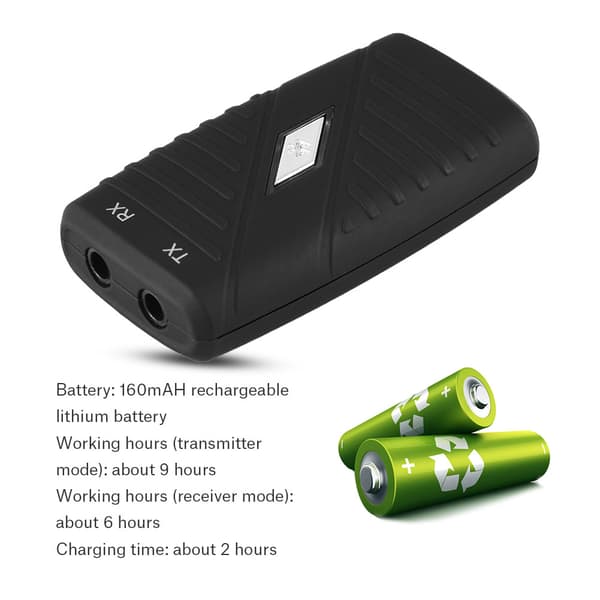 2-i-1 Mini Trådløs Lyd Musikk Adapter Bluetooth Sender Mottaker med 3,5 mm Lydkabel