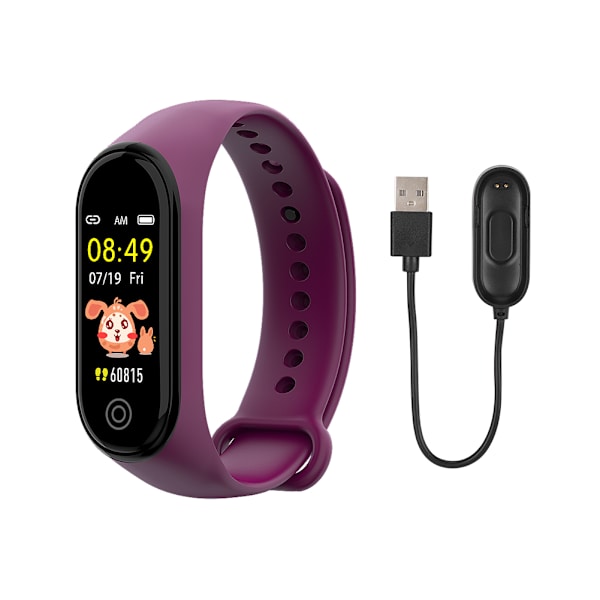 RD05 IPS Højopløselig Fuld Farve Display Bluetooth4.0 Smart Armbånd Band Monitor Information Pushpurple