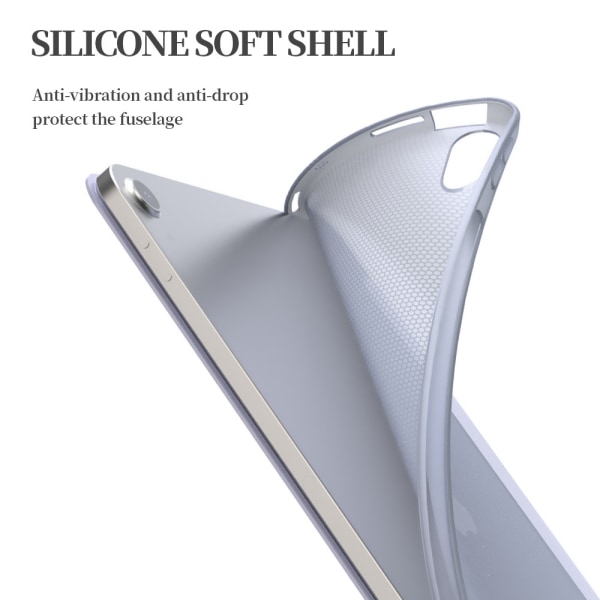 Fodral för iPad Air 4:e och 5:e generation 10,9 tum Multi-Angle skyddande fodral, mjukt TPU-bakskydd med automatisk sömn/väckning
