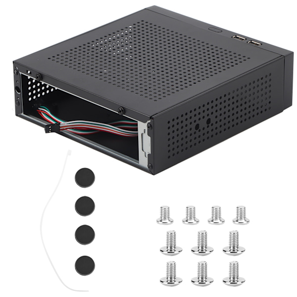 Mini HTPC-fodral Hemmabiodator ITX Mini Moderkort Skrivbordsdatorfodral C60