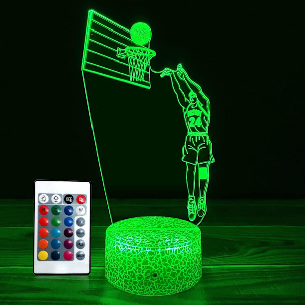 3D Optisk Illusion Basketball Dekorationslys Som Gaveidé Til Baby Drenges Fødselsdagsgaver