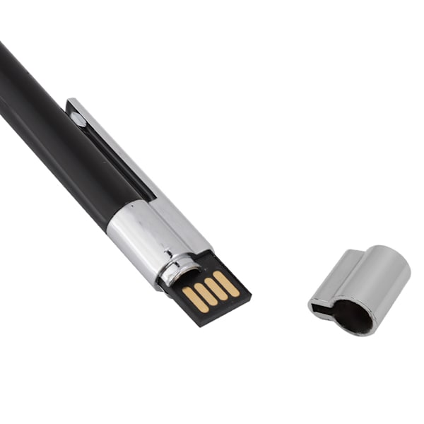 Ultra Fin 2 i 1 U Disk+Kuglepen USB2.0 Flash Dirve Pen (Sort 8G)