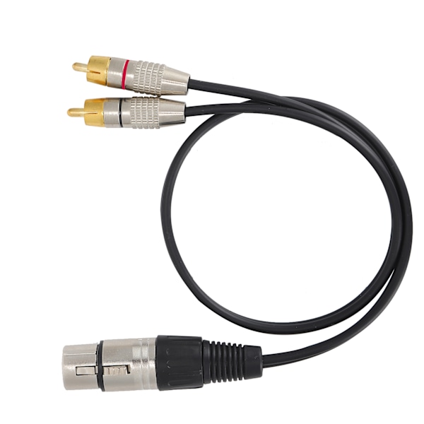 Audio Splitter 1 XLR Hunkontakt til 2 RCA Hanstik Stik Kabel til Hjemmebiograf og Professionelt Lydudstyr Hunkontakt 2m