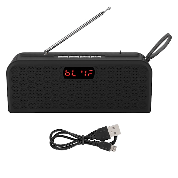 Bluetooth-högtalare Radio FM U-skiva TF-kort MP3-spelare med digital display DC 5V 500MA