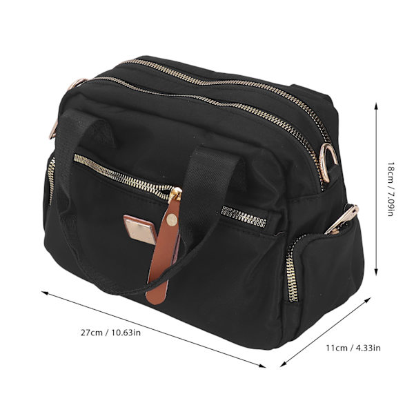 Handväska Handväska Lång Rem Vacker Design Nylon Enstaka Axelväska för Strandfest Resor  27x11x18cm / 10.63x4.33x7.09in Black