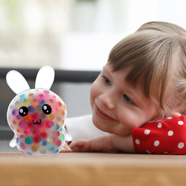 4 kappaletta pehmeitä pääsiäispupun stress palloja lelu lapsille ja aikuisille, stressinlievitys fidget pallot täynnä vesihelmiä rentoutumiseen, pääsiäisjuhlan lahjat
