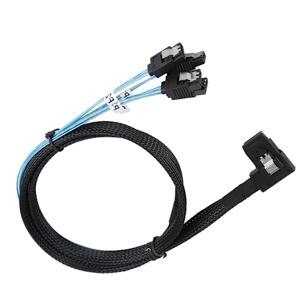 Cabledeconn MINI SAS 36P Flat Elbow Vinklet 90 Grader til 4*SATA Server Overføringskabel