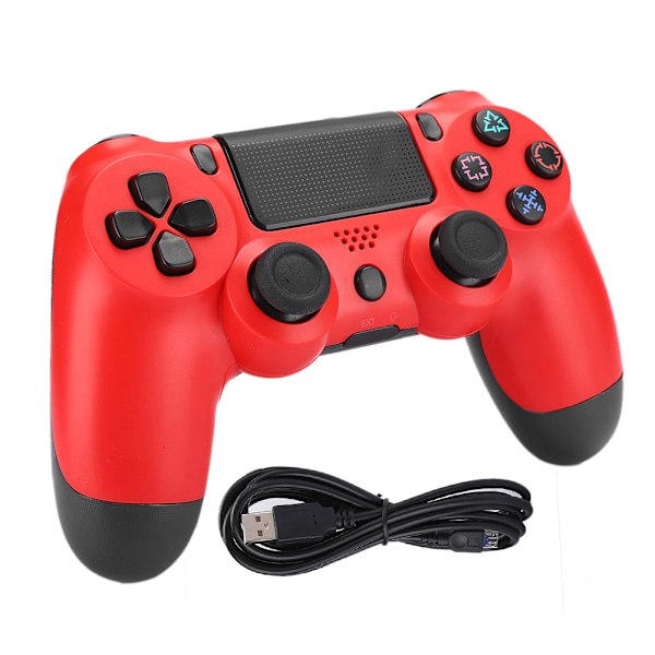 Kablet Gamepad Høj følsomhed Ergonomisk Game Controller Joystick til PS4 KonsolRød