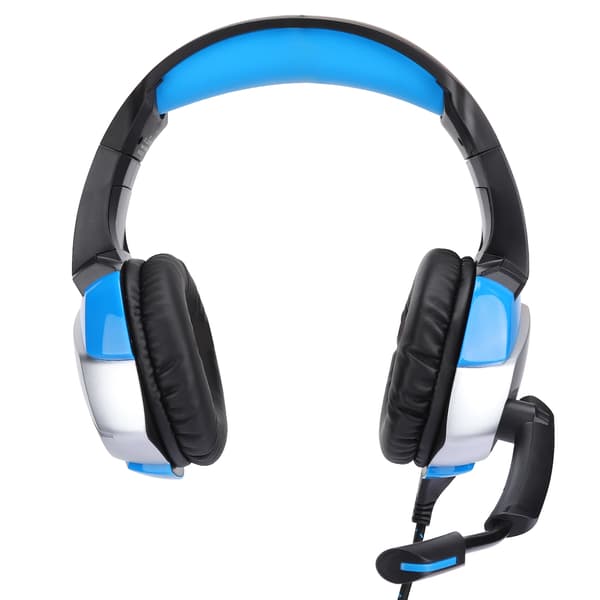 K5 Sort Blå ABS Gaming Headset Lysende Hovedtelefon med Mikrofon til Mobiltelefon ComputerSort Blå
