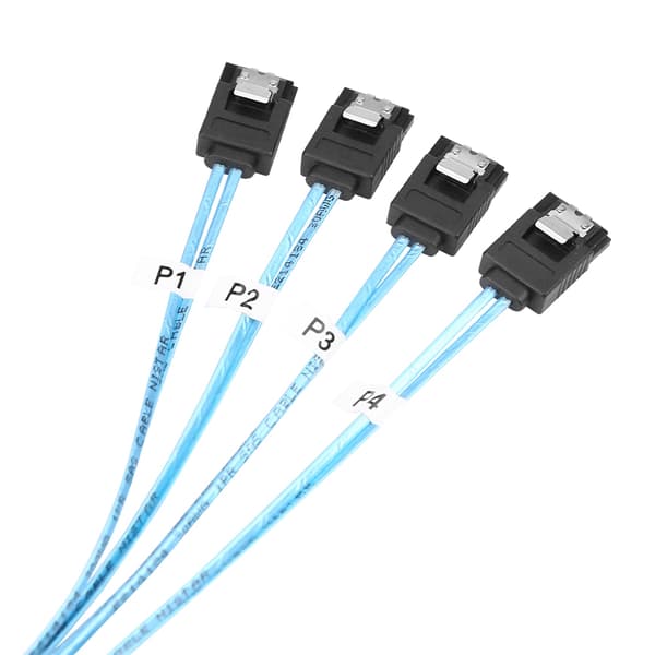 Cabledeconn 36P SFF-8087 til 4 SATA 7Pin Harddisk Datatransmissionskabel (1m)