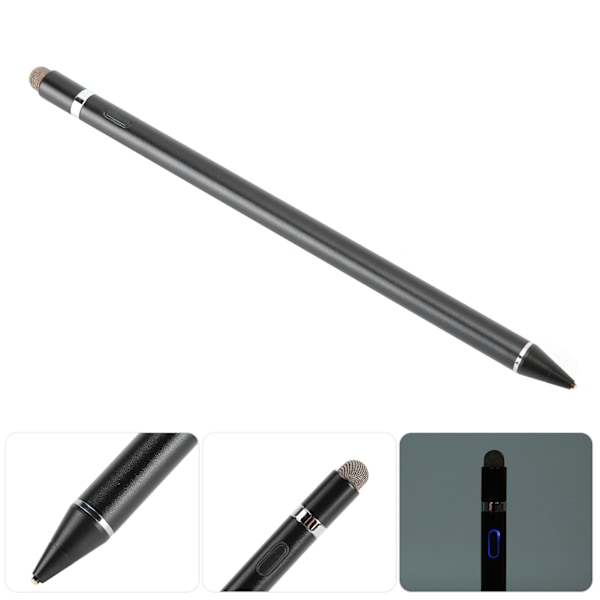 Stylus-kynä musta IOS/Android-laitteille Yleinen 2-in-1 aktiivinen kapasitiivinen kosketuskynä WYH0002