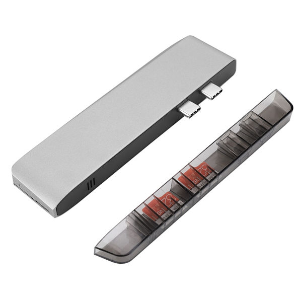 Multifunktionell USB-C till TF Hub Adapter PD Laddningsdockningsstation för MacBook Pro