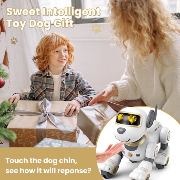 Robot Hund til Børn med Interaktive Funktioner Sød Robot Legetøj til Selskab Gaver til Piger Drenge 3 4 5 6 7 8-12 År Gammel