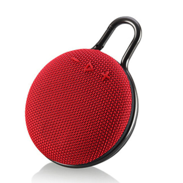 Mini Bluetooth-högtalare Multifunktionell Tungmetallbas Bärbar Trådlös Högtalare för Utomhusresor Hem Röd