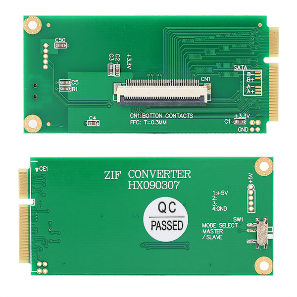 PCI E - CE -sovitinkortti PCI E - ZIF -siirtokortti 2 kpl:n joustavalla litteällä kaapelilla