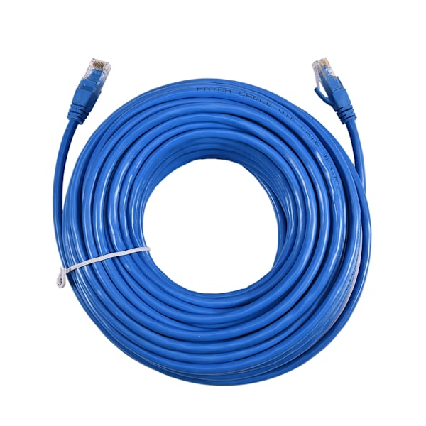 Universal CAT 6 Ethernet Network LAN Patch Cable Cord Line 250MHz RJ45 Blå 20m/65ft 1 stk