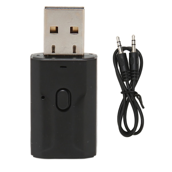Bluetooth 5.0 -ääniadapteri Monitoiminen 2-in-1 Handsfree-puhelu USB Bluetooth -vastaanotinlähetin autokaiuttimille