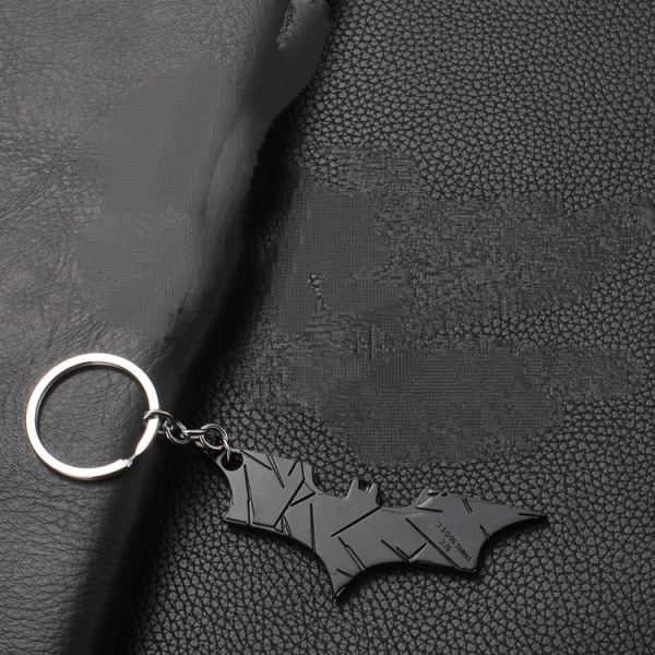 Sort Batman nøglering vedhæng gave Dark Knight nøglering Batdart nøglering