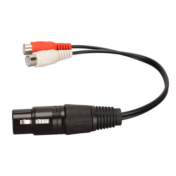XLR hunn til 2 RCA hunn Y-splitterkabel 3-pin dobbel RCA til 1 XLR hunn til hunnkabel for mikrofonmikserforsterker