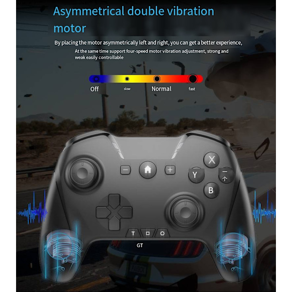 Til Nintendo Ns Switch Pro Håndtag Apple Computer Trådløs Bluetooth Mobiltelefon 2.4G Spilhåndtag Red