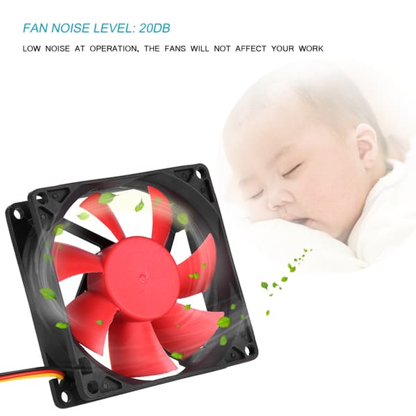 8cm 12V CPU-køleventilator CPU-ventilatorer Varmeafleder Lydløs Mute-køler til computer PC bærbar 2stk