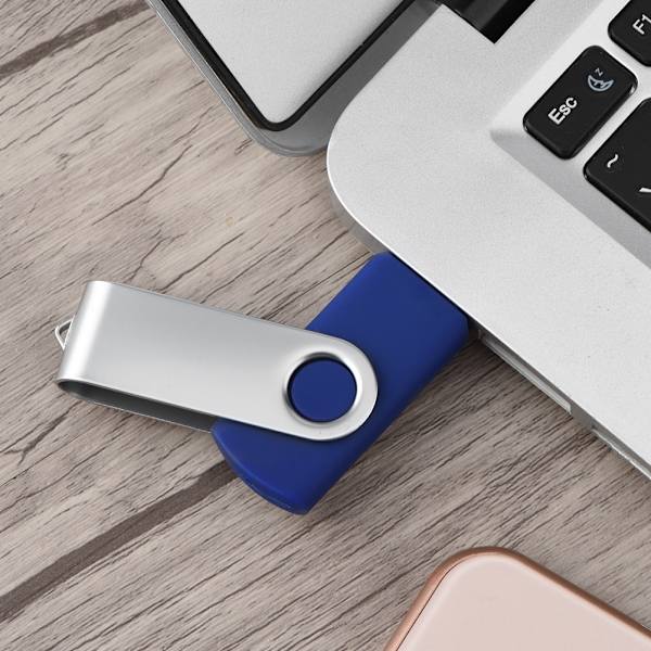 Pyöritettävä karkkivärinen USB 2.0 -muistilaite Peukalo Flash-asema U-levy (sininen 16 Gt)