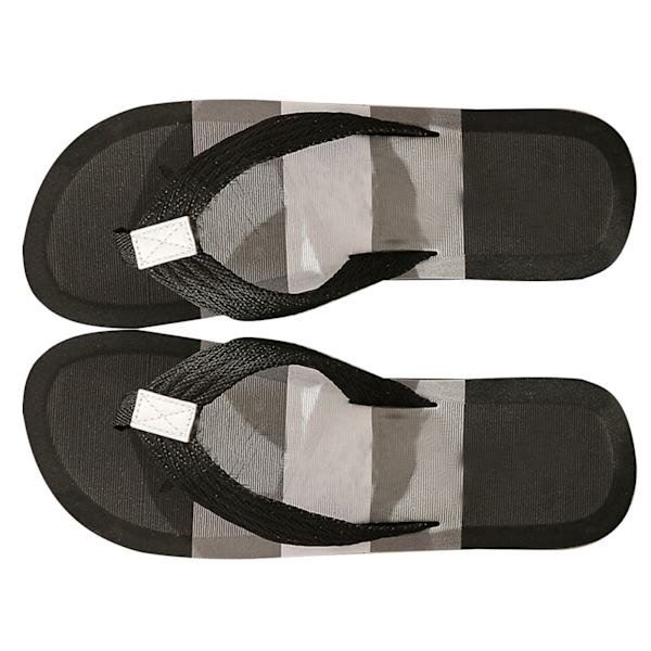 Herr Flip Flops Snabbtorkande Andningsbar Halkfri Mjuk EVA Ergonomisk Strand Thong Sandaler Black 41