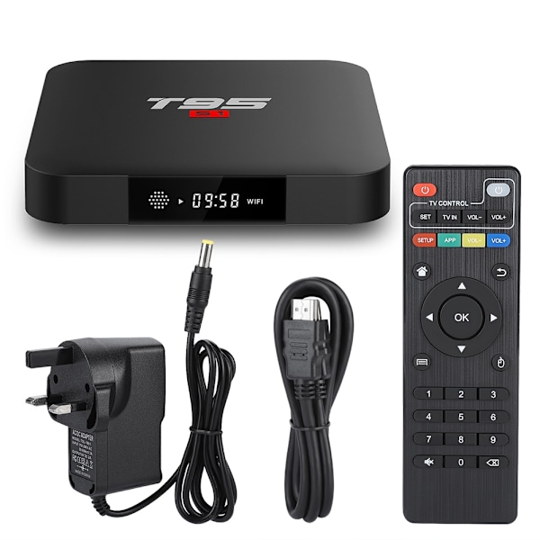 T95S1 S905W Videokodning 16GB 2.4G WIFI Smart TV Box för Android 7.1