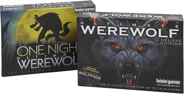 Ultimate Werewolf Deluxe Edition og One Night Ultimate Werewolf Daybreak Brætspil KO Version (2 Pak)