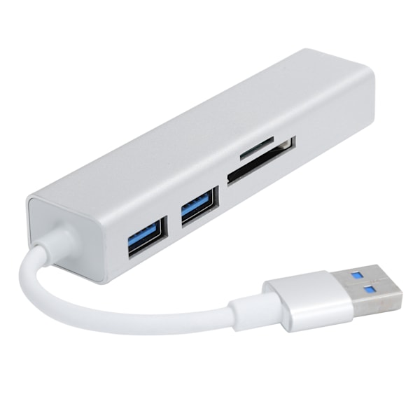 USB3.0 Hub til USB3.0x2 RJ45 Gigabit Ethernet Nettverks-LAN-port Minnekort/Lite Minnekort