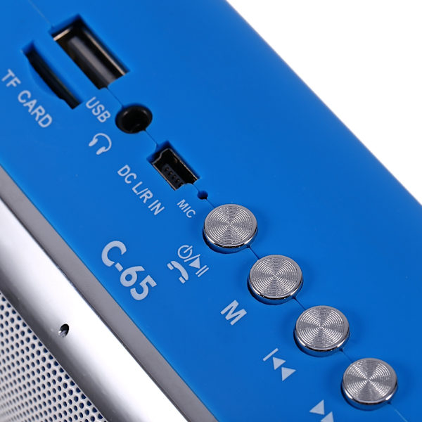 Mini trådlös stereo Bluetooth-högtalare bärbar för iPhone surfplatta PC laddningsbar ny blå