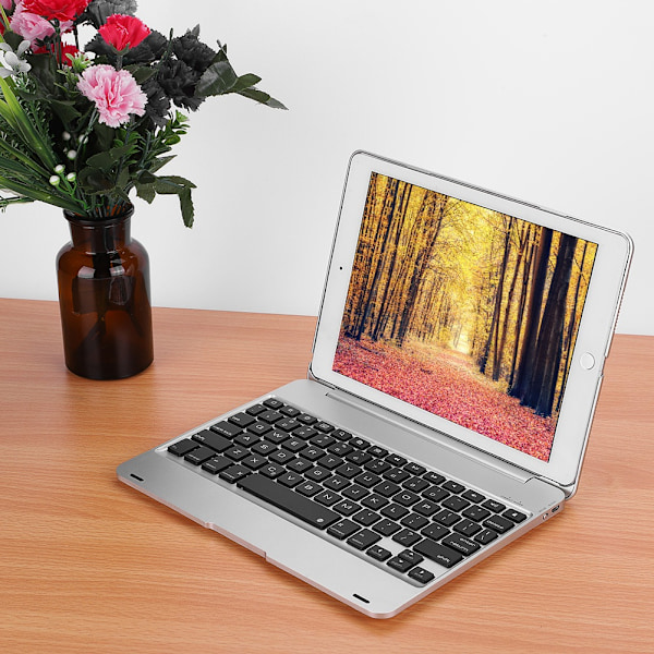 34H arbets Bluetooth-tangentbord automatisk sömn trådlöst Bluetooth-tangentbord för iPad Pro 9.7/Air2-Silver