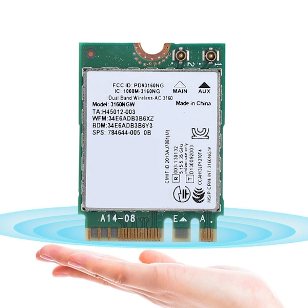 Til Intel 3160AC NGW Trådløs WIFI-kort 433 Mbps Bluetooth 4.0 Dual Band Netværkskort