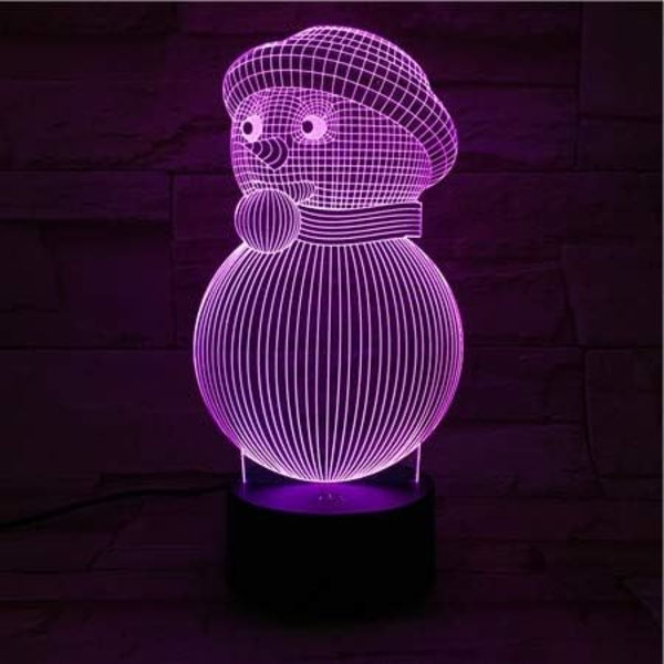 Uruzuo Merry Christmas -joulukuusi Joulupukki 3D Illuusio Yövalo Lelut Lumimies Lamppu, Työpöydän Jouluvalot Syntymäpäiväkoristeet Lahjat Juhlatila Sisustus