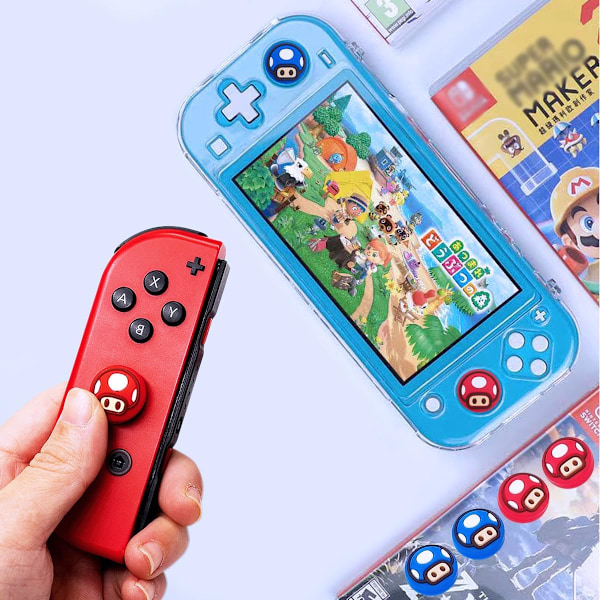 Peukalon Kannen Peukalot Nintendo Switch/OLED/Switch Litelle, 4 Kpl Kannen Nintendo Switch Ohjaimen Peukalot Kawaii Tarvikkeet Switch Peukalon Kannen