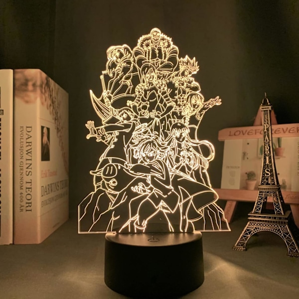 3D LED Lampe Anime De Syv Dødelige Synder Gruppe til Soveværelse Dekorativ Natlampe Fødselsdagsgave Akryl LED Natlys Manga Team