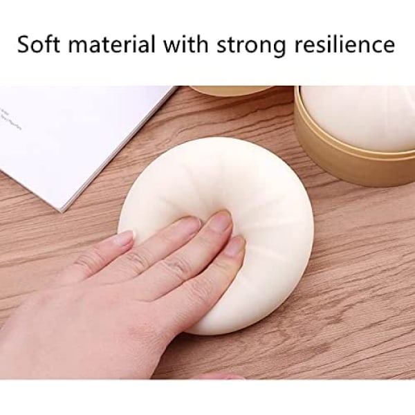 Udpak Steamed Stuffed Bun Squeeze Toy, Slow Rising Bun Squishies Simulation Decompression Toy, til børn og voksne